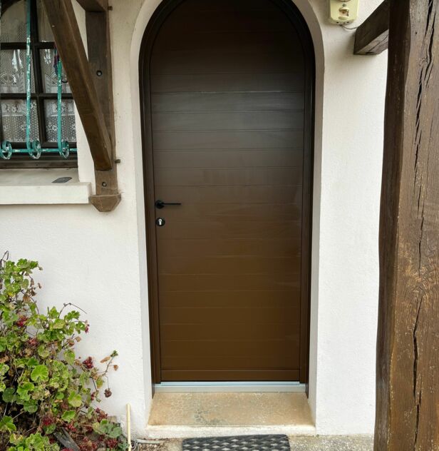 Porte d'entrée mixte et bi-color